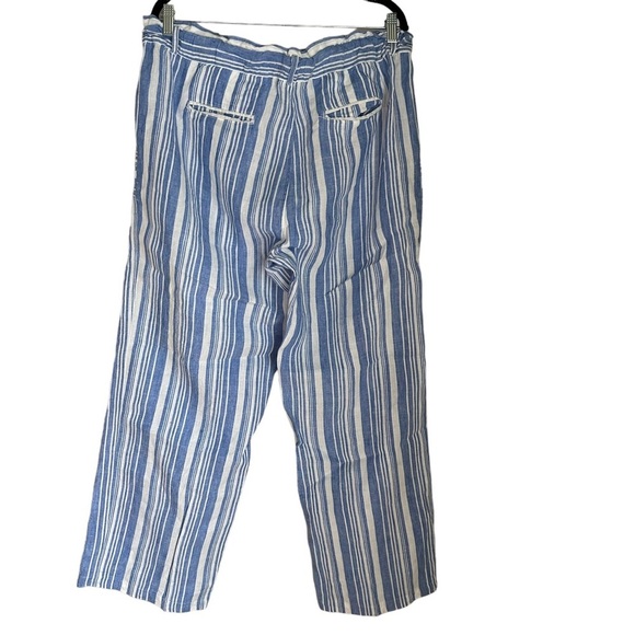 C&C California Womens 100%‎ Linen Stripe Straight Leg Pants Size XL - Picture 9 of 10